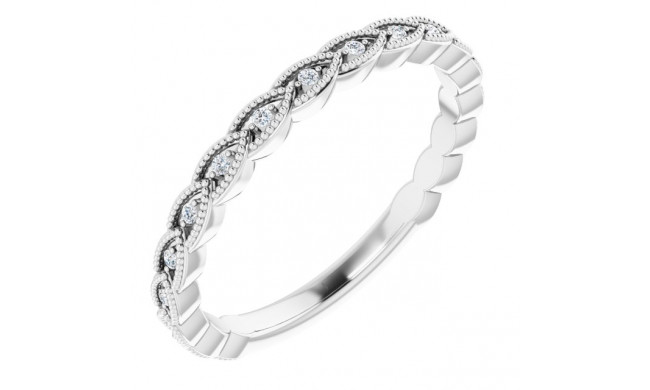 14K White .08 CTW Diamond Anniversary Band - 123085600P