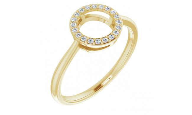 14K Yellow 1/10 CTW Diamond Circle Ring - 65180760000P