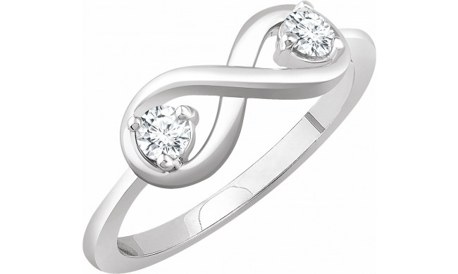 14K White 1/4 CTW Diamond Infinity-Inspired Ring - 65269760001P