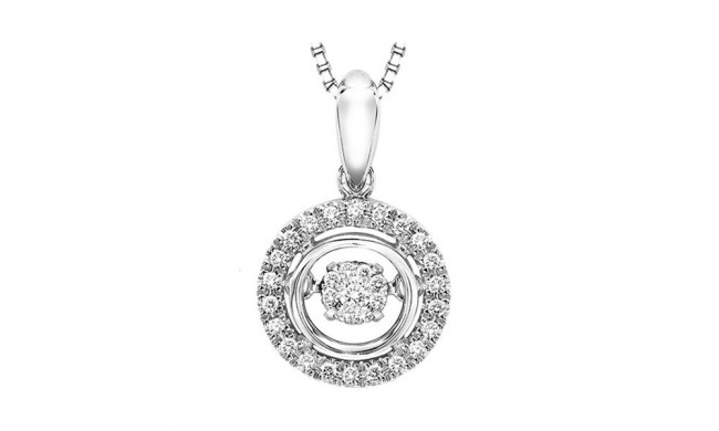 Gems One Silver Diamond (1/10Ctw) Pendant - ROL1028-SSWD