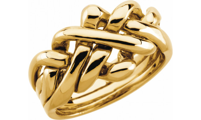 14K Yellow 12.5 mm Puzzel Ring - 51446234P