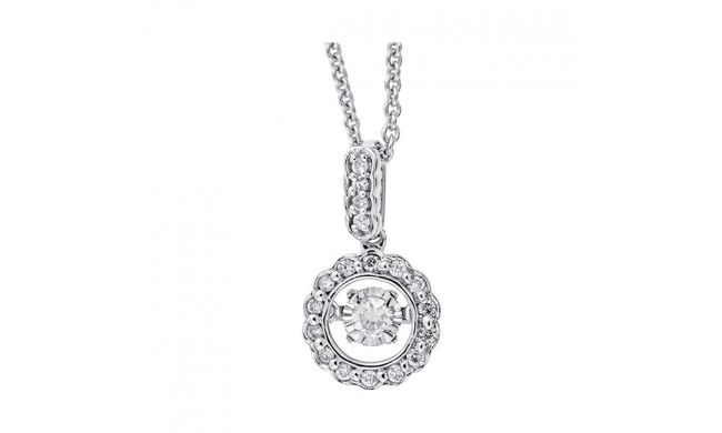Gems One Mix Metal W-Gold Silver Diamond (1/8Ctw) Pendant - PD33440-1WSSD