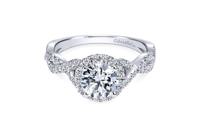 Gabriel & Co. 14k White Gold Contemporary Criss Cross Engagement Ring - ER7543W44JJ