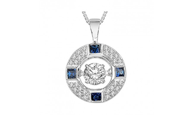 Gems One 14KT White Gold & Diamond Rhythm Of Love Neckwear Pendant   - 3/8 ctw - ROL1100-4WCS
