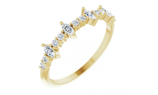 14K Yellow 1/3 CTW Diamond Anniversary Band - 124110605P