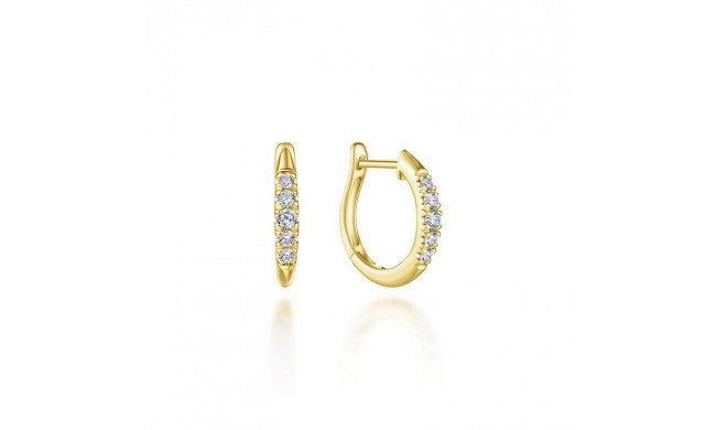 Gabriel & Co. 14k Yellow Gold Lusso Diamond Huggie Earrings - EG13327Y45JJ