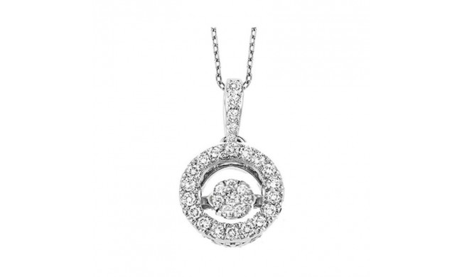 Gems One 14KT White Gold & Diamond Rhythm Of Love Neckwear Pendant   - 5/8 ctw - ROL1242-4WC