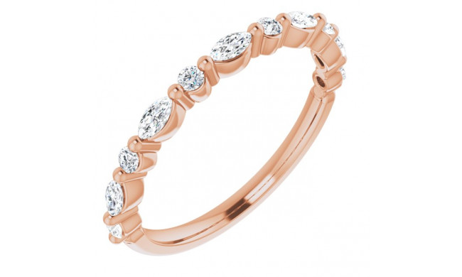 14K Rose 3/8 CTW Diamond Anniversary Band - 123502602P