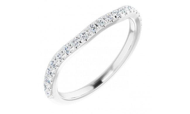 Platinum 1/4 CTW Diamond Matching Band - 123447615P