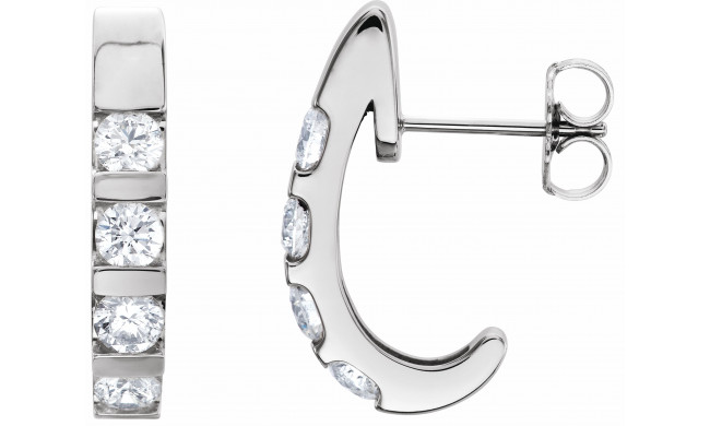 14K White 1 CTW Diamond Earrings - 8983600P