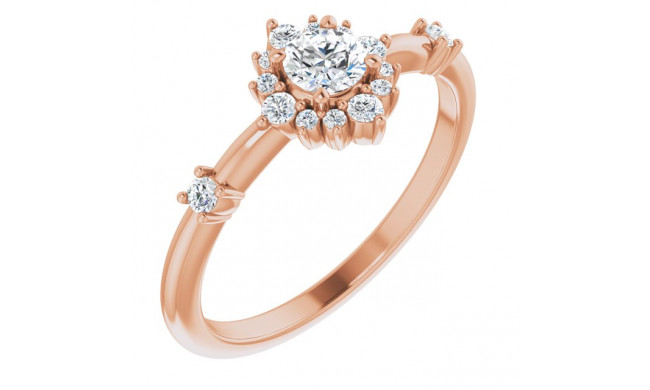 14K Rose 3/8 CTW Diamond Ring - 720886055P