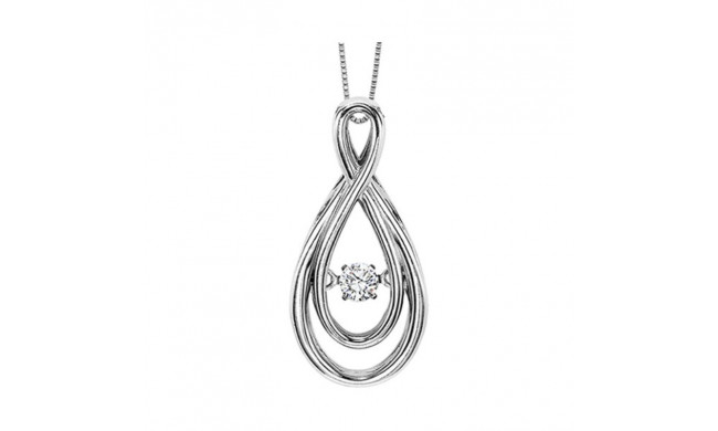 Gems One 14KT White Gold & Diamond Rhythm Of Love Neckwear Pendant  - 1/10 ctw - ROL1008-4WBL