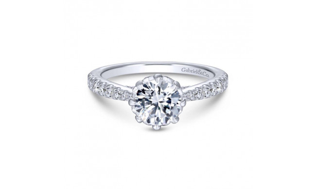 Gabriel & Co. 14k White Gold Contemporary Straight Engagement Ring - ER14403R4W44JJ