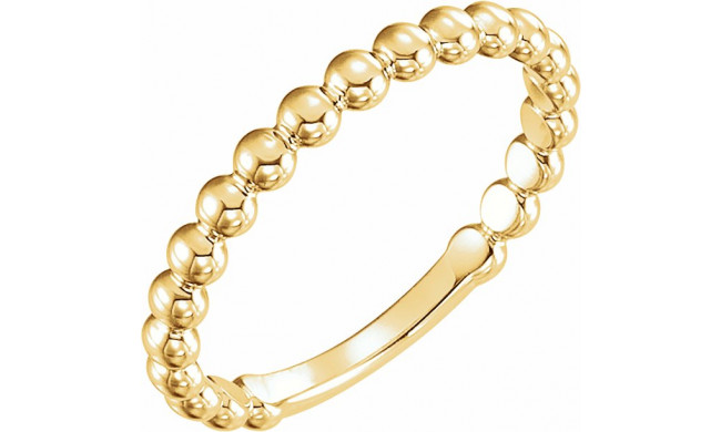 14K Yellow 2.5 mm Stackable Bead Ring - 516081008P