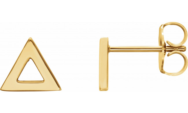 14K Yellow Triangle Earrings - 862566007P