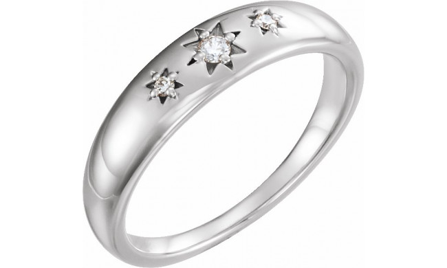 14K White .05 CTW Diamond Starburst Ring - 123182600P