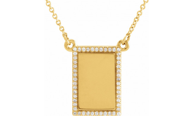 14K Yellow 1/8 CTW Diamond Bar 18 Necklace - 6522706001P