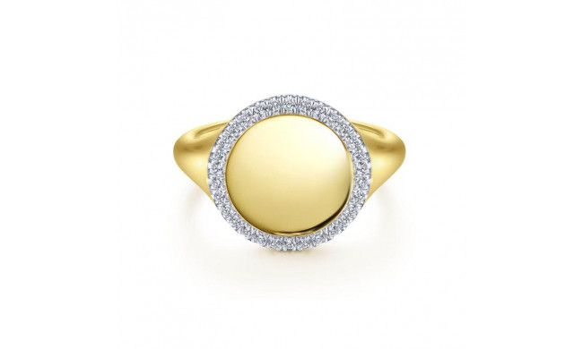 Gabriel & Co. 14k Yellow Gold Contemporary Diamond Ring - LR51521Y45JJ