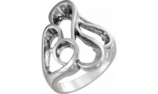 14K White Freeform Ring - 550937136P