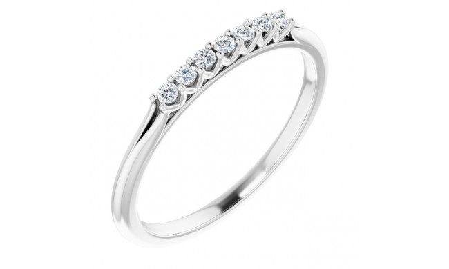 14K White 1/10 CTW Diamond Anniversary Band - 1239746004P