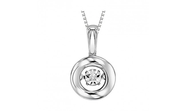 Gems One 10KT White Gold & Diamond Rhythm Of Love Neckwear Pendant  - 1/10 ctw - ROL1200-1WC