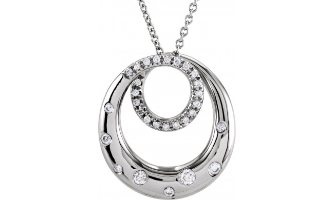 14K White 1/3 CTW Diamond 18 Necklace - 6810260001P