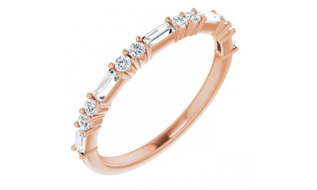 14K Rose 3/8 CTW Diamond Anniversary Band - 123092602P