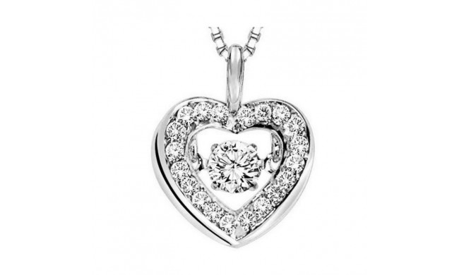 Gems One 14KT White Gold & Diamond Rhythm Of Love Neckwear Pendant  - 1/3 ctw - ROL1009-4WC