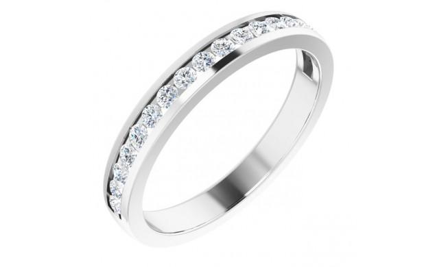 14K White 3/8 CTW Diamond Channel-Set Anniversary Band - 122835600P