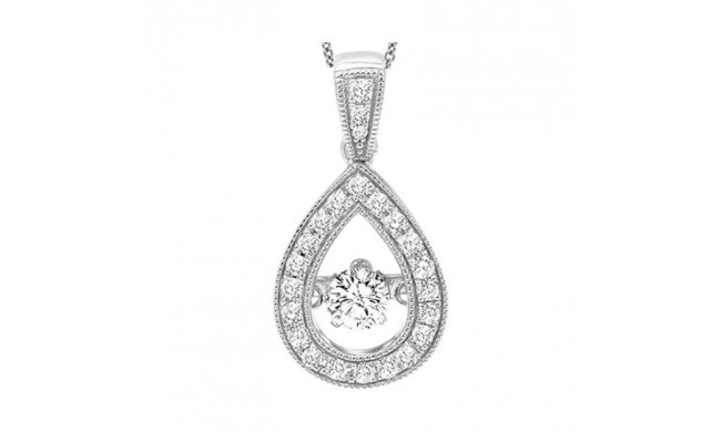 Gems One 14KT White Gold & Diamond Rhythm Of Love Neckwear Pendant  - 1/3 ctw - ROL1085-4WC