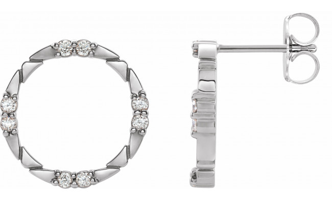 14K White 1/5 CTW Diamond Geometric Earrings - 87018600P