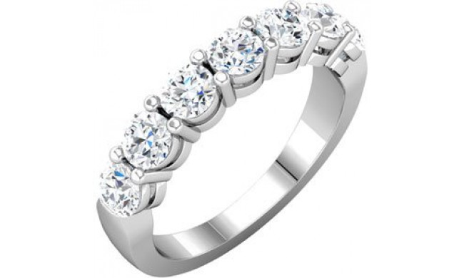 14K White 1 3/8 CTW Diamond Anniversary Band - 68747101P