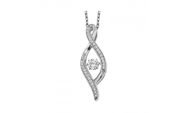 Gems One 10KT White Gold & Diamond Rhythm Of Love Neckwear Pendant  - 1/4 ctw - ROL1201-1WC