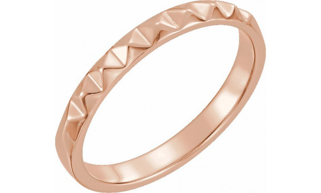 14K Rose Stackable Pyramid Ring - 51664103P