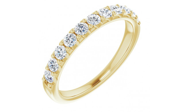 14K Yellow 1/2 CTW Diamond Anniversary Band - 123041605P