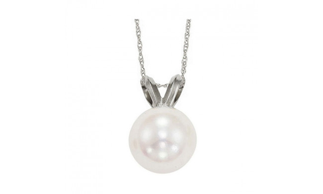 Gems One 14Kt White Gold Pearl (1/2 Ctw) Pendant - PP6.5AAA-4W