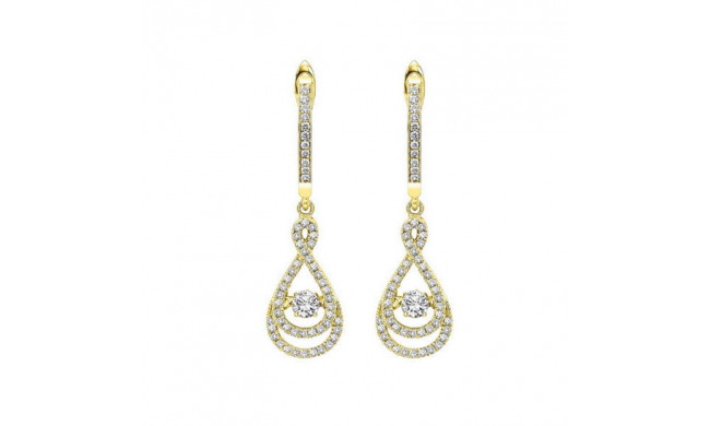 Gems One 14KT Yellow Gold & Diamond Rhythm Of Love Fashion Earrings  - 1/2 ctw - ROL2011-4YC