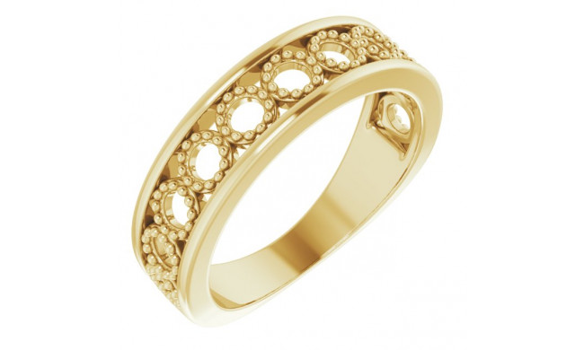 14K Yellow Geometric Stackable Ring - 51879102P