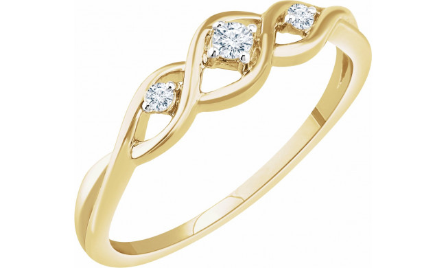 14K Yellow .08 CTW Diamond Freeform Ring - 65236160001P