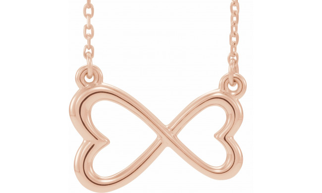 14K Rose Infinity-Inspired Heart 16-18 Necklace - 86631602P