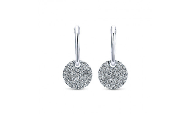 Gabriel & Co. 14k White Gold Lusso Diamond Drop Earrings - EG12654W45JJ