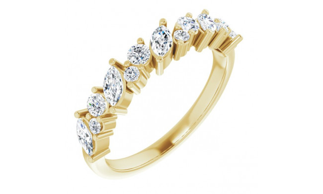 14K Yellow 3/4 CTW Diamond Anniversary Band - 123915601P