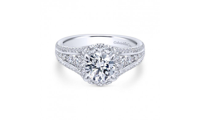 Gabriel & Co. 14k White Gold Entwined Halo Engagement Ring - ER12610R4W44JJ