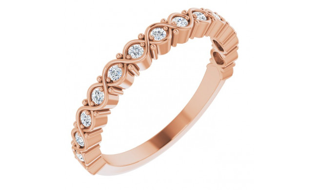 14K Rose 1/6 CTW Diamond Anniversary Band - 123659606P