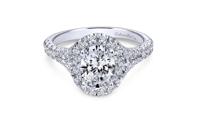 Gabriel & Co. 14k White Gold Contemporary Halo Engagement Ring - ER10291W44JJ