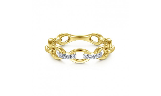 Gabriel & Co. 14k Yellow Gold Contemporary Diamond Ring - LR51461Y45JJ