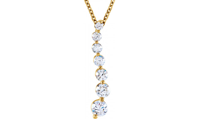 14K Yellow 1/2 CTW Diamond Journey 18 Necklace - 6772460001P