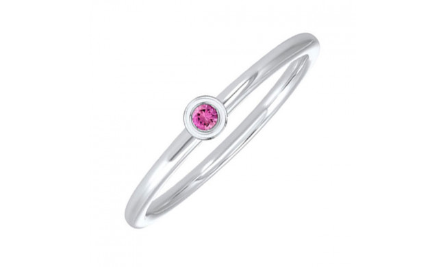 Gems One 10Kt White Gold Pink Tourmaline (1/20 Ctw) Ring - RG73462-1WNPT