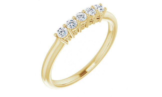 14K Yellow 2.25 mm Round 1/4 CTW Diamond Anniversary Band - 123844705P