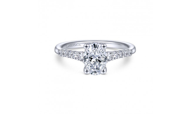 Gabriel & Co. 14k White Gold Contemporary Straight Engagement Ring - ER11755O3W44JJ